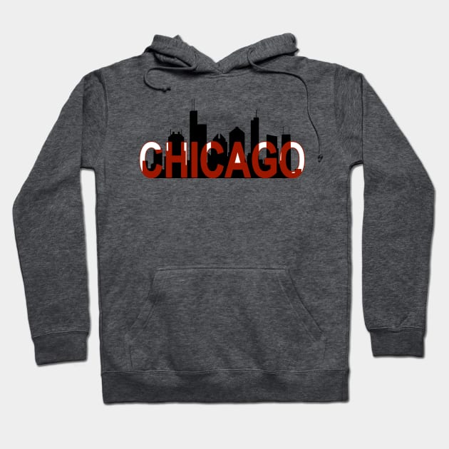 Chicago Skyline Art Hoodie by zsonn